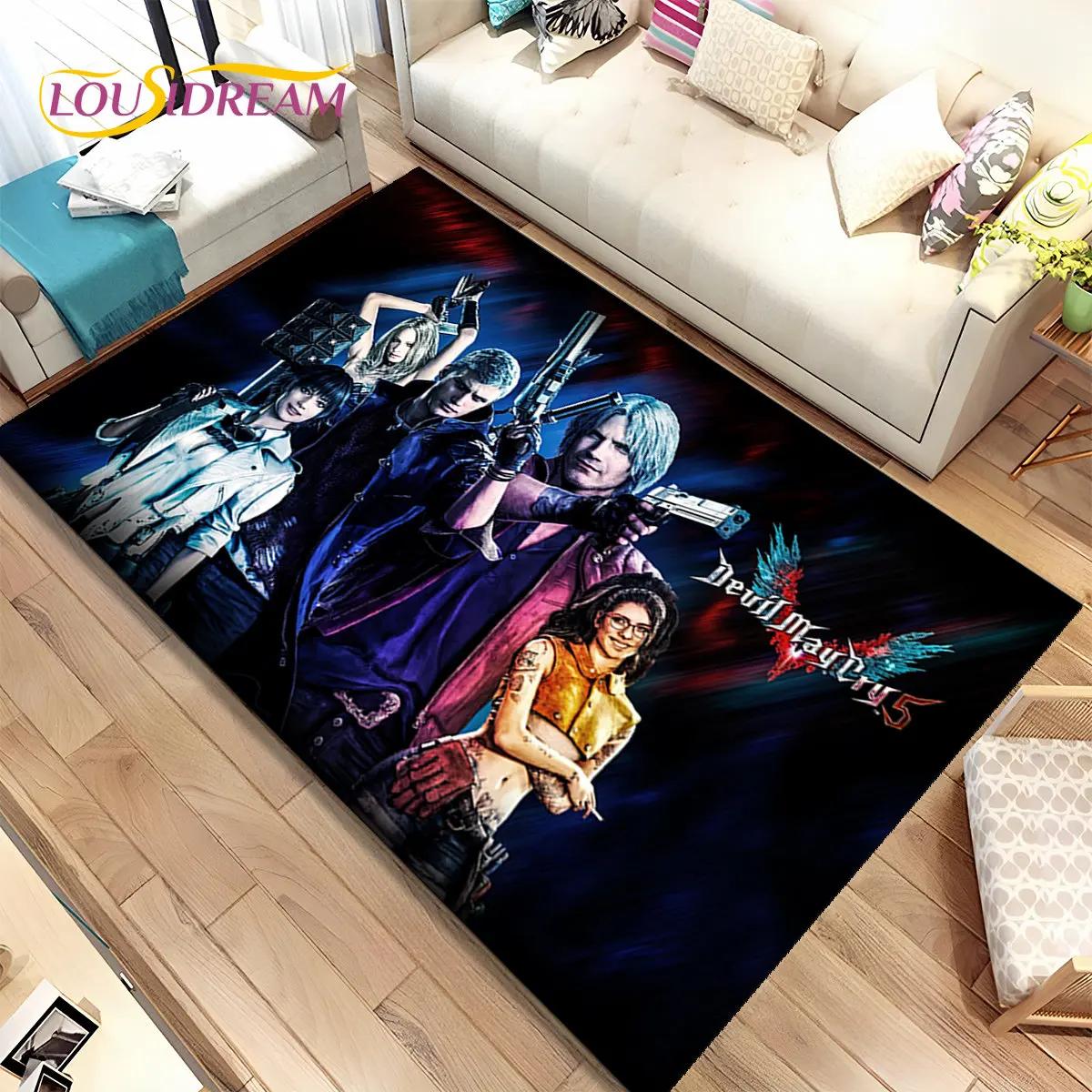 

3D HD D-Devil May Cry DMC Game Gamer Коврик, Коврик для дома Гостиная Спальня Диван Коврик Декор, детский нескользящий напольный коврик 40x60cm