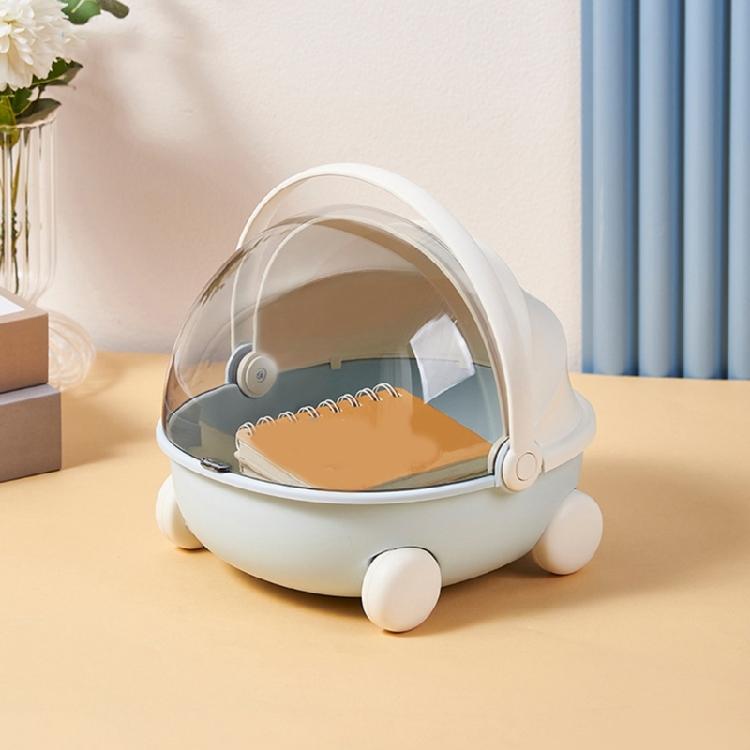 Durable Cradle Shape Box Featuring Flipping Cover for Organizing Toy Stationery and Trinkets on Desktop Front