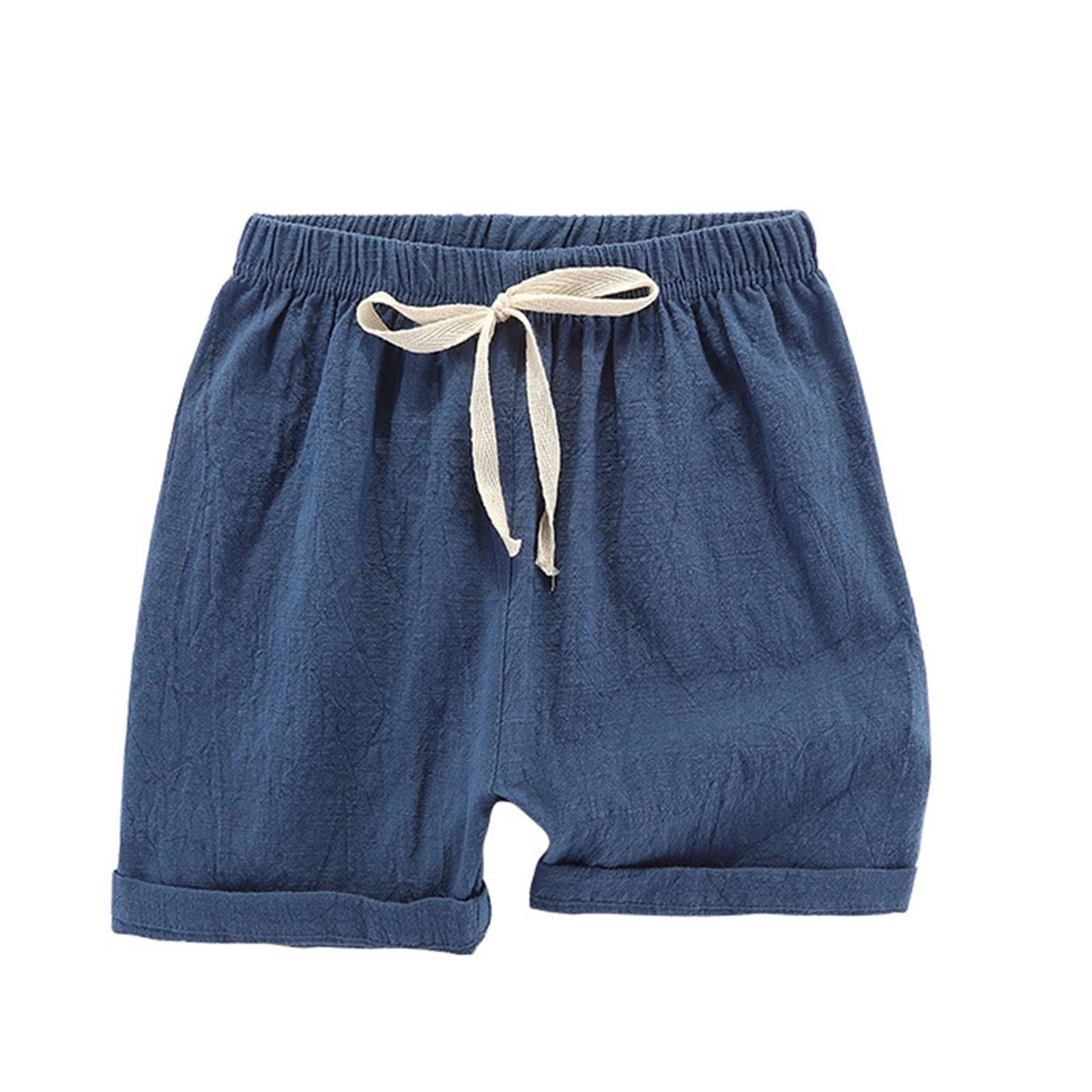 

Детские шорты для мальчиков и девочек, летние повседневные однотонные шорты для бега, спортивные шорты со шнурком 160