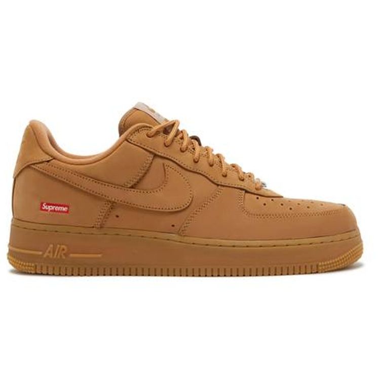 Supreme x Nike Air Force 1 Low SP Box Logo - Pšeničné Unisex Tenisky Hnedá ľanová Gumená svetlohnedá DN1555-200