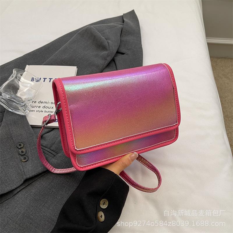 This year's popular fashion colorful small bag women's bag 2025 new trendy explosion shoulder crossbody small square bag