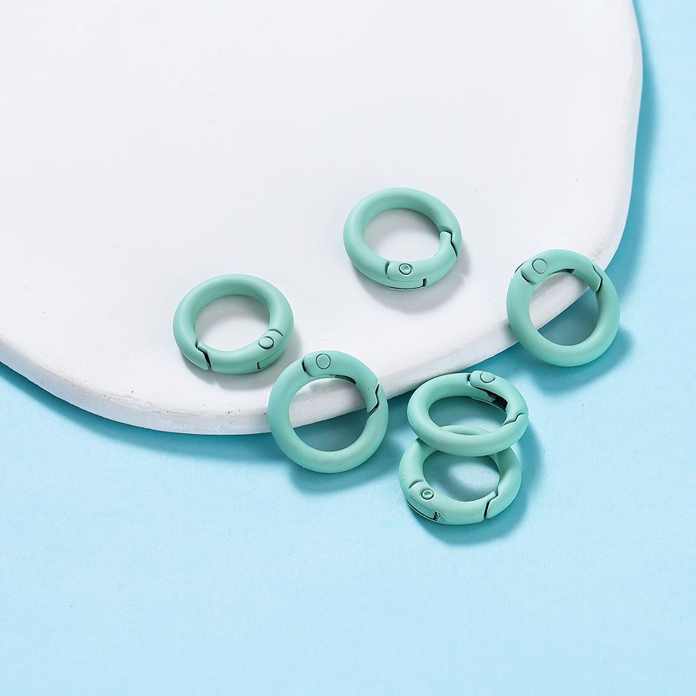 5Pcs/Lot Colorful Metal O Ring Spring Clasp Openable Round Carabiner Keychain Clips Hook Dog Chain DIY Jewelry Buckle Connector