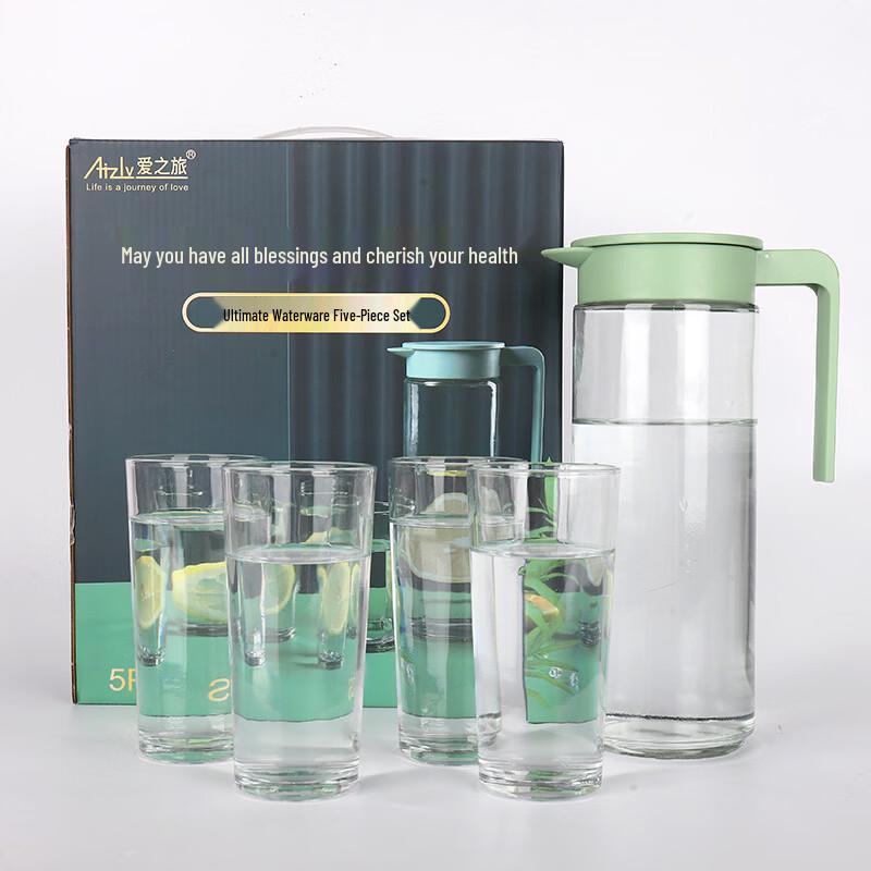 Glass Water Pitcher Set