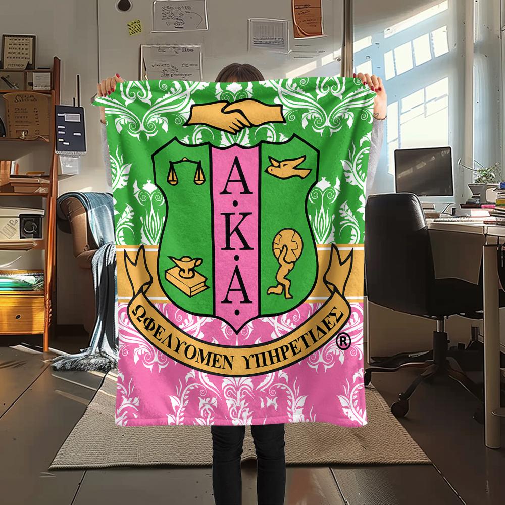 1PC AKA Print Flannel Blanket, High quality All Seasons, Home Decor, Warmth and Comfort, Perfect for Christmas Gifts