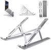 SGIN Laptop Adjustable Computer Tablet Laptop PC High Improves Relieves Back Pain and Easy to Aluminum Silver Stand, 6-Level Height, Stand, Stand,
