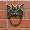 Whimsical Halloween Bat Knocker Gothic Wall Art Resin Statue Wall & Door Frame Decorative Ornament Home & Outdoor Decoration