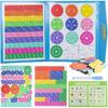 Magnetic Fraction Educational Puzzle with Fraction Tiles & Circles, Math Manipulatives Montessori Learning Toys To Help Kids Learn Fractions and
