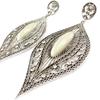 Les Trésors De Lily [J1239] - Silver Beige 'Sissi' Designer Earrings