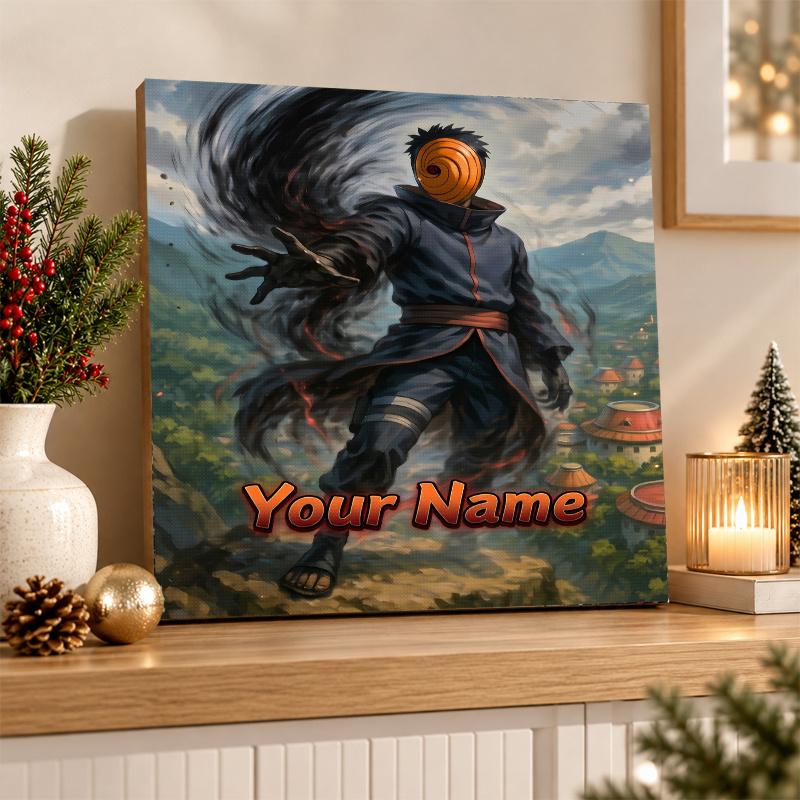Obito Uchiha Custom Name Diamond Painting Personalized 5D Full Drill DIY Diamond Art Home Decor