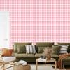 Wallpaper Fabric Pattern Coral, White and Powder Pink 50x1000
