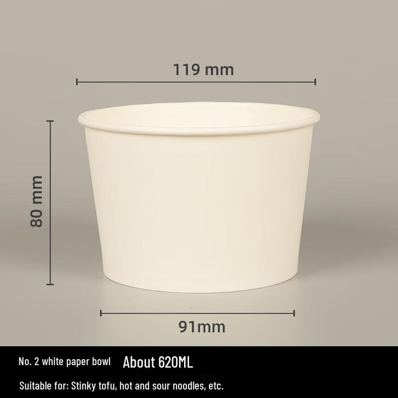 

Lantuan Disposable White Paper Bowls