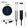 Solar LED Garden Lamp - Waterproof Outdoor Cylinder Light with Ground Stake
