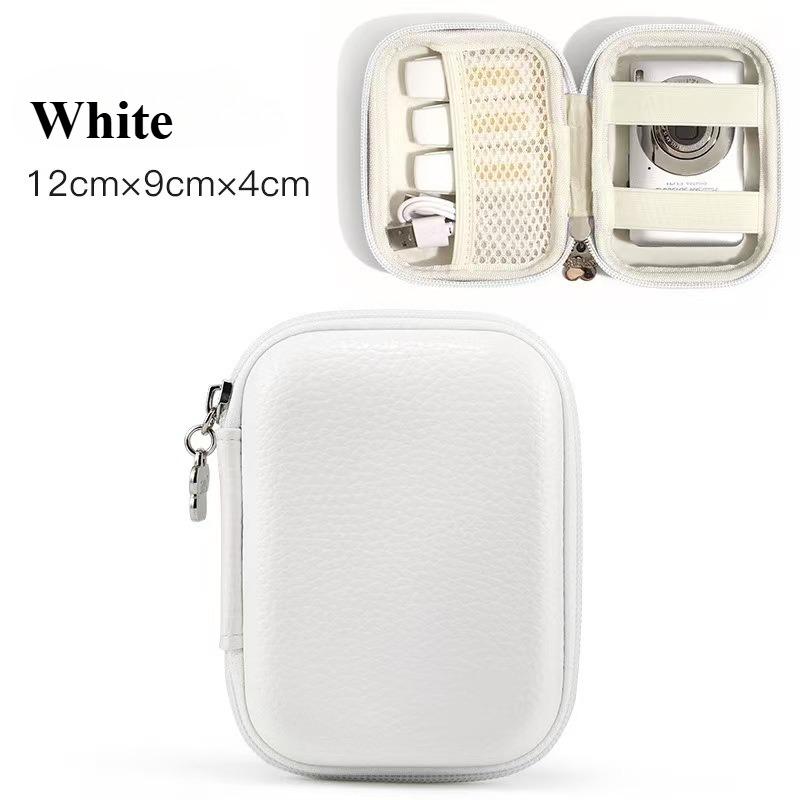 PU Leather Hard Shell Digital CCD Camera Case Small Travel Cameras Storage Holder Bag for SD Card Camera Accessories