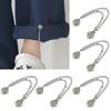 5Pieces Magnetic Pants Cuffs Fasteners Pants Hems Fasteners Clip Strong Magnets Clip for Pants Trousers To Make Shorter