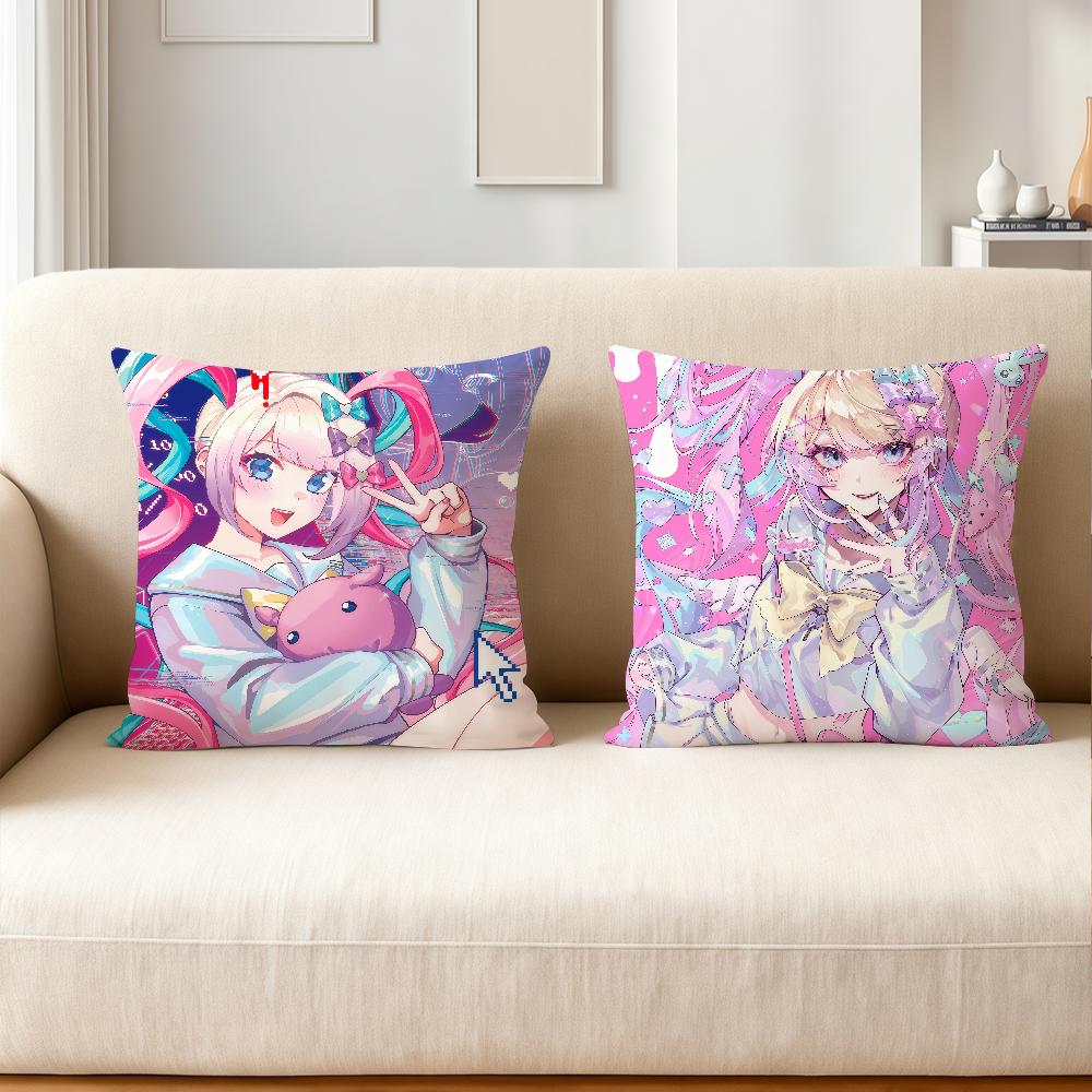 Game N-needy Streamer O-overload Amechan Pillow Case Applicable Space For Guest Rooms Interiors Cars Office House Decoration