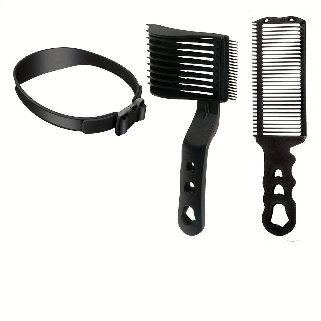 Positioning Hair Cutting Comb Hair Styling Silicone Hair Cutting with Hair Holes Extreme Hand Push Oil Head Hair Cutting Comb