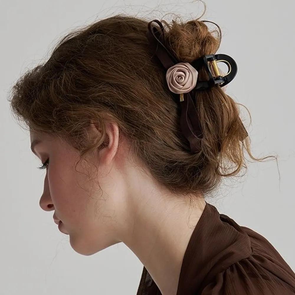 Rose Strap Hair Clip JP-25-107CC ivory
