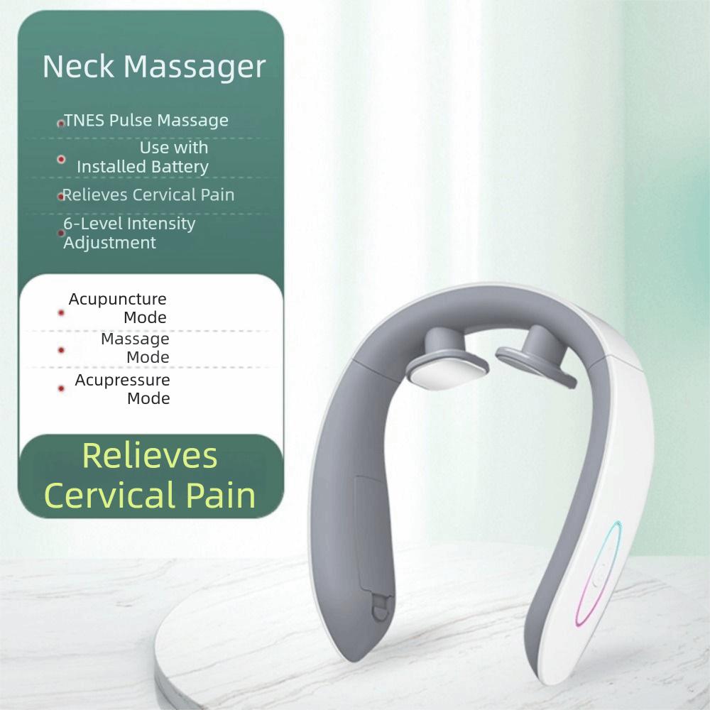 Hot Compress Cervical Spine Massager 8-Head Neck Massager Pulse Neck Device Indoor