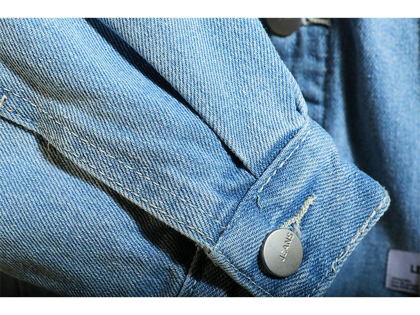 Hooded Denim Jacket: 2023 Korean Style, Color Block, Plus Size, Unisex, Loose Casual Outerwear.