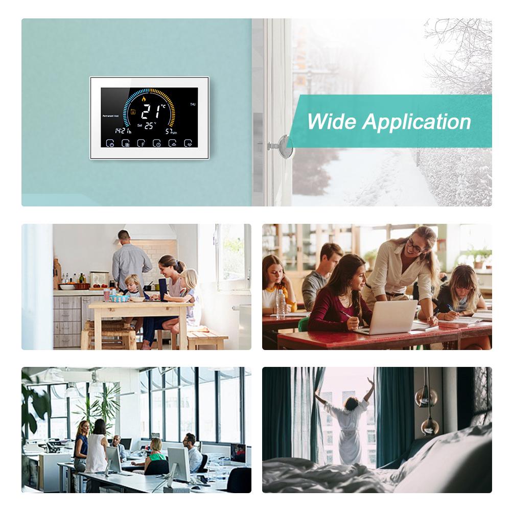 Tuya WiFi/NonWiFi Opt. Smart Life Thermostat Floor Heating Water/Gas Boiler Remote Controller for Google Home Alexa App Fuel Injectors 6