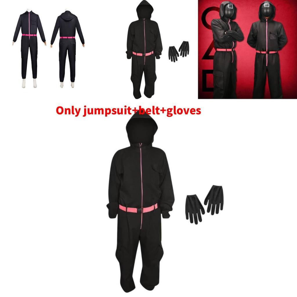 Squid Game Popular Movie Halloween Costume For Kids With Cotton Blend Fabric Cosplay Suit