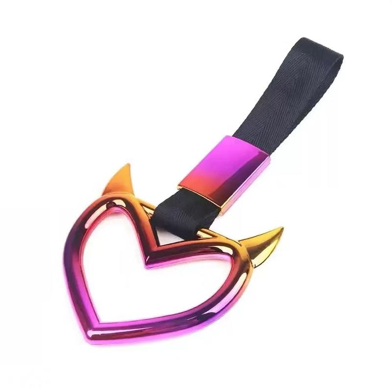 Car Gradient Devil Corner Love Ring Car Interior and Exterior Modification Armrest Ring Car Rear Exhaust Pipe Decoration Ring Pe
