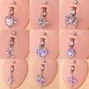 Stainless Steel Navel Rings For Women Flash  Bikini Belly Button Nail Body Decor Piercings Jewelry