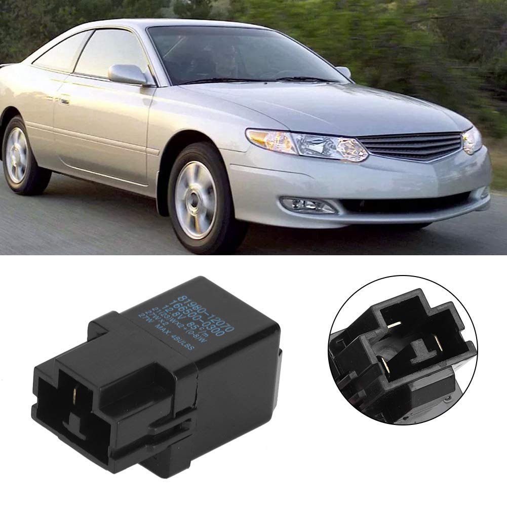 Compatible with KIMISS ABS Flasher Relay Turn Signal 81980-12070 Replacement Auto Accessory (Black)