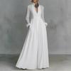 2026 Cross-border Foreign Trade Women's Clothing, New Spring Models In Europe, America, Fashionable and Elegant Solid Color Pleated Pendulum French 