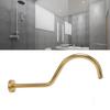 NPT Shower Head Extension Arm Brushed Gold S Shaped Gooseneck Stainless Steel Shower Head Pipe for Bathroom