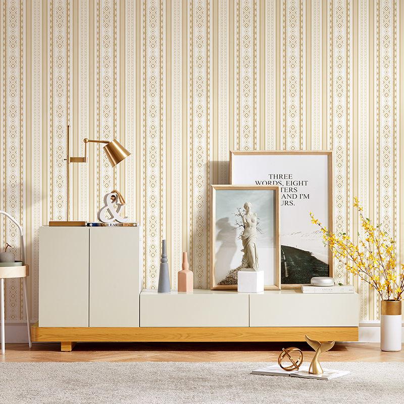 European Luxury Striped Wallpaper Tibetan Ethnic Style Living Room Bedroom Background Wall Paper for Hotel Restaurant