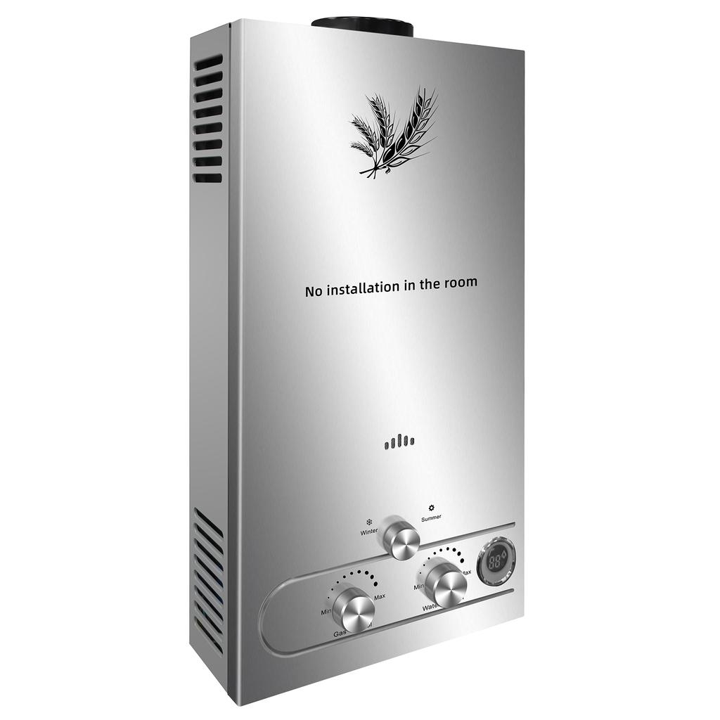 SIHAO 6L 8L 10L 12L 16L 18L GPL Portatile Scaldabagno Istantaneo a Gas Propano GPL Murale Senza Serbatoio Display Digitale