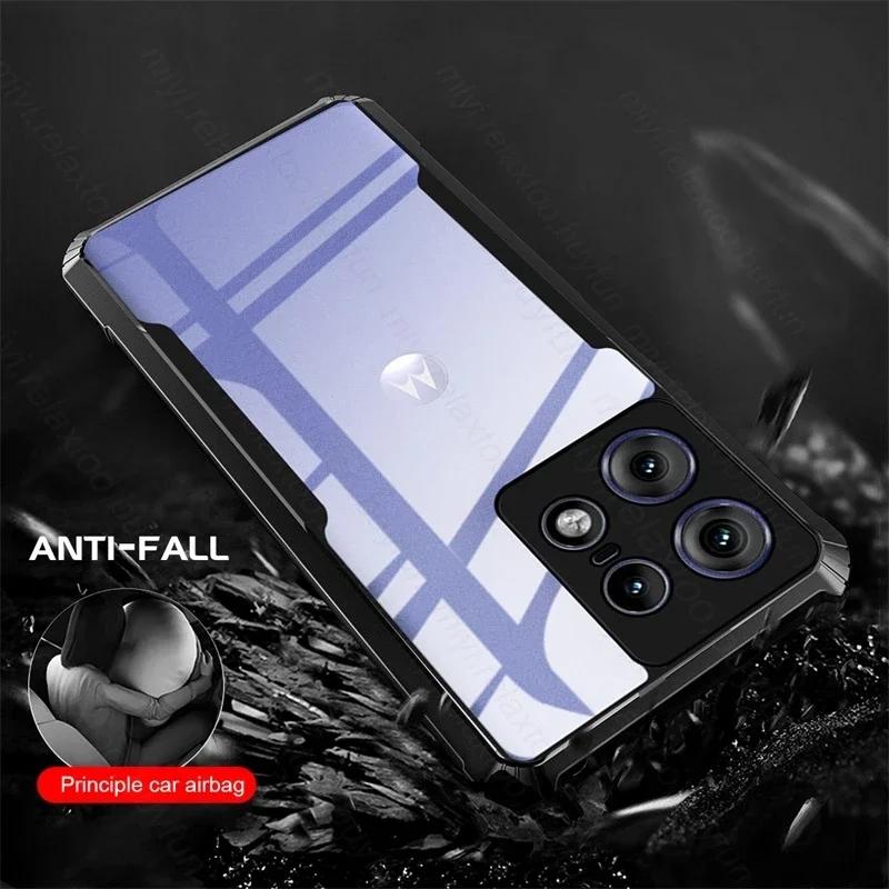 Metal For MagSafe Magnetic Car Holder Case For Moto Edge 60/50 Fusion Pro Ultra NEO Airbags Shockproof PC + TPU Protection Cover