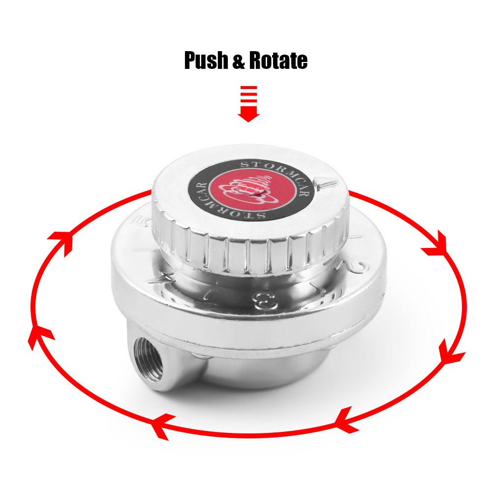 One Set 0-15 PSI Pressure Gauge and Fuel Block Manual Adjustable 1-5 PSI Fuel Pressure Regulator Carburetor Carb Fuel Pump Kit