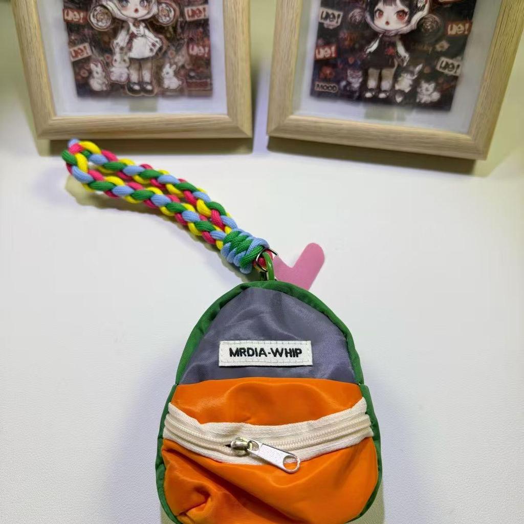 Color Block Phone Lanyard with Crossbody Mini Coin Purse Pendant for Men & Women