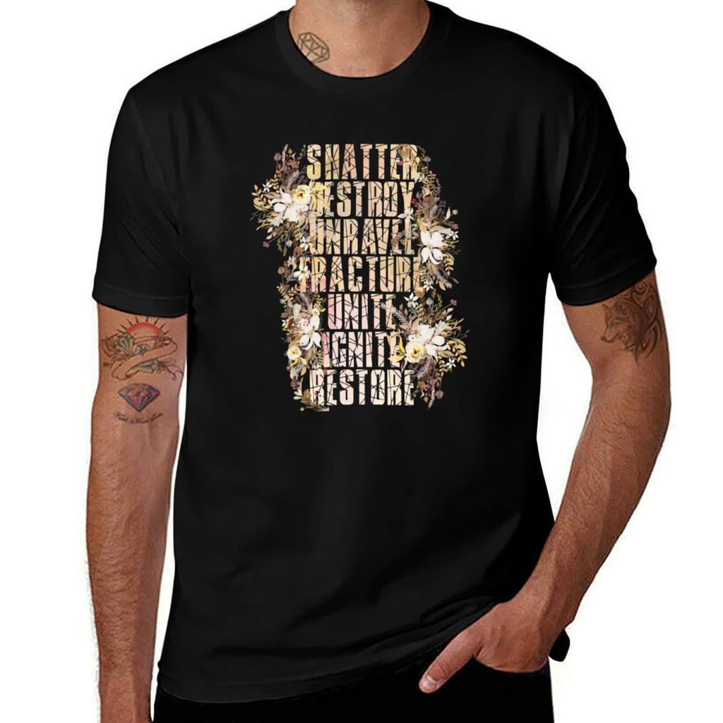 all shatter me TShirt Running Gym Short Sleeve Sports Tee