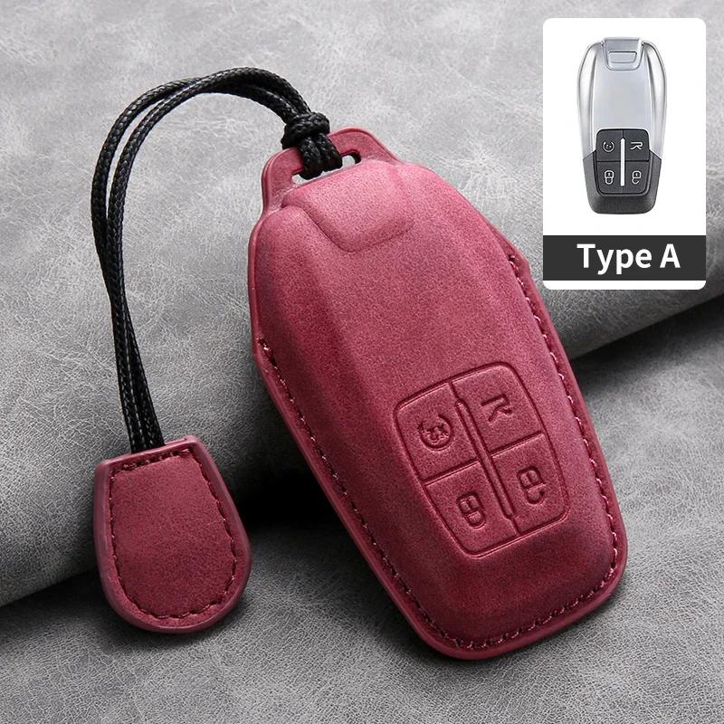 Car Key Case Cover For Ferrari F430 488 458 F12 Roma 812 F8 Leather Car Key Shell Accessories