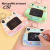 Wiederverwendbares Schreibblock Mini Zeichenbrett Schlüsselanhänger für Kinder, Cartoon Frosch mit Schlüsselring, Hängendes Kritzel Skizze Schultasche LCD Tablet Anhänger