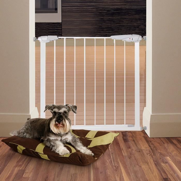 Barrière de Sécurité Bébé SPRINGOS® - Escaliers, Portes 76-106 cm - Métal + Plastique - Certificats EN 1930:2011