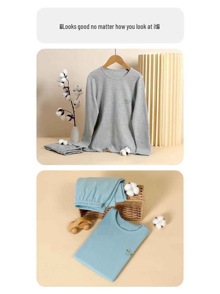 Hodo Kids' 7A Antibacterial Cotton Autumn Base Layer Set - Comfortable and Versatile for Boys & Girls