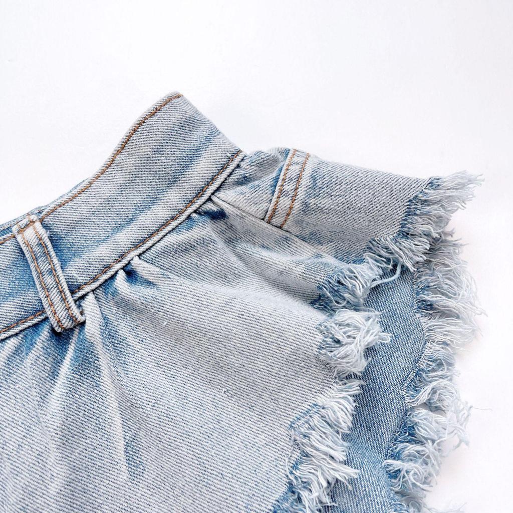 Women's High Waist Summer Denim Shorts Skirt - Casual Plus Size