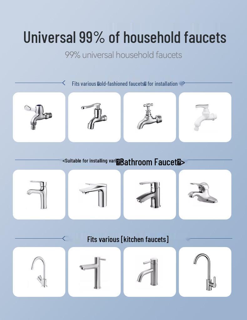 Smart Digital Faucet Water Purifier & Scale Inhibitor - Tap Filter for Kitchen & Bathroom, Detachable & Washable.