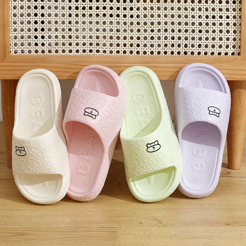 Sommarhalkfria Tecknade Tofflor för Par - Tjock Sula för Hem, Dusch och Hotellbruk