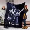 Personalisierte Decke mit individuellem Namen - Prince Purple Rain Druckdesign, Decke für Sofa, Bett, Reisen, Camping - Weich und Warm, Tolles Geschenk