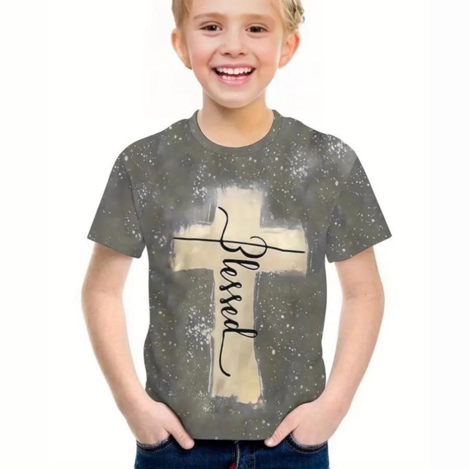 Girls' T-shirt 2025 New Leisure High Quality Letter Pattern Children's Short Sleeved T-shirts Kids