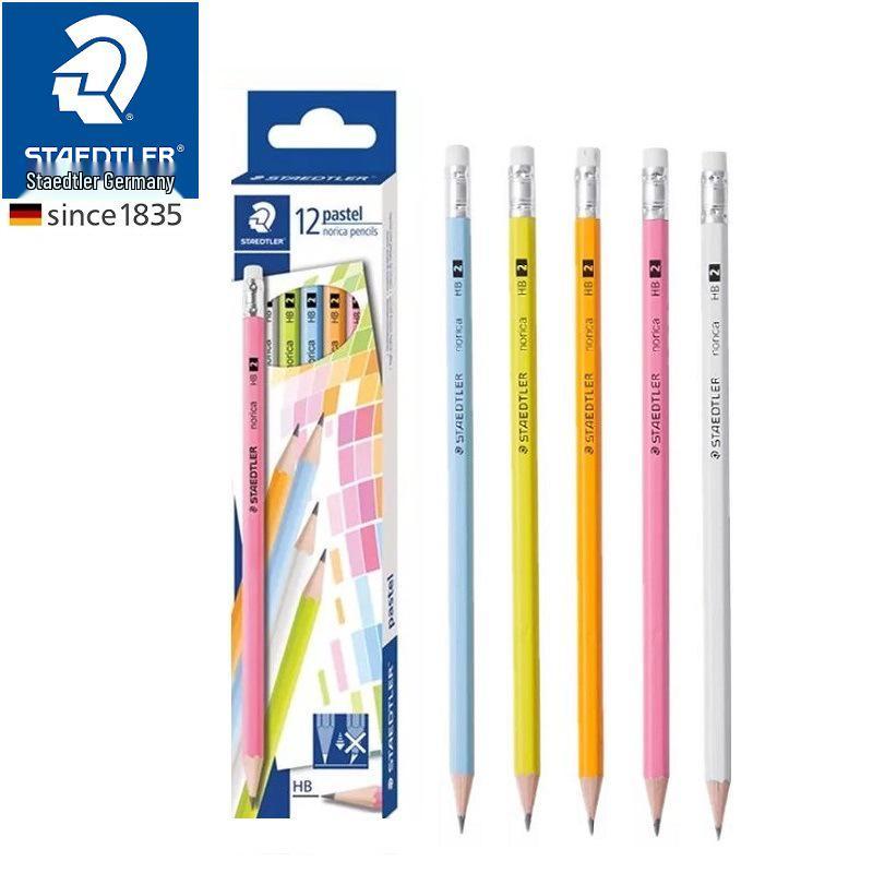 

Schutteel Hexagonal Colored Pencils with Eraser Head - HB/2B Student Pack 12 2B Neon Box чёрный