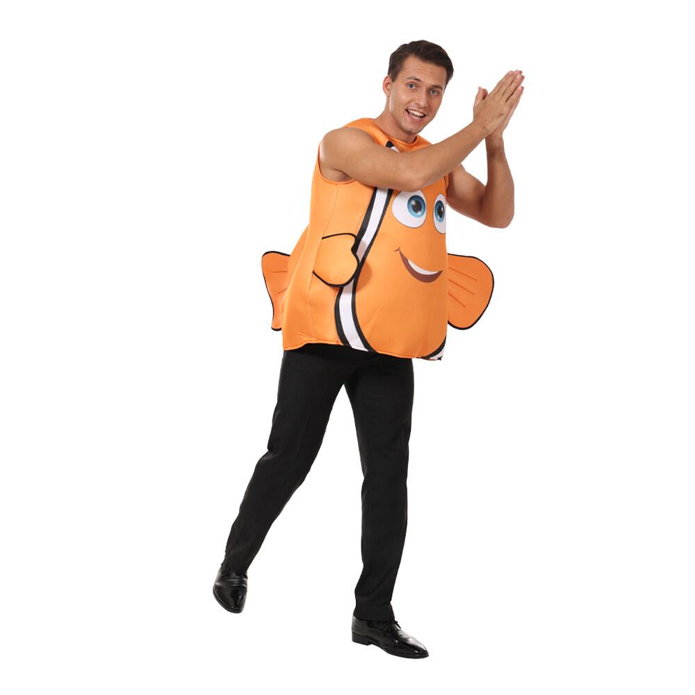Men's Finding Dory Nemo Halloween Costume Adult Funny Clown Fish Outfit