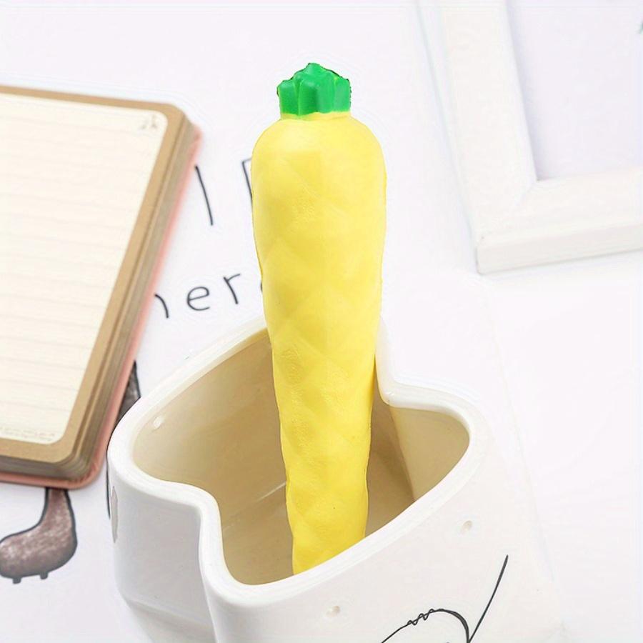 

3 шт. 0,5 мм креативная ручка для декомпрессии, мягкая ручка с медленным отскоком, канцелярские принадлежности для обучения с использованием мультфильмов, офисные принадлежности, гелевая ручка с вентиляцией Pineapple