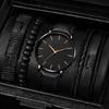 Watch Men'S Fashion Quartz Watch Ultra-Thin Watch Watch Belt Bracelet Set Men'S Watch