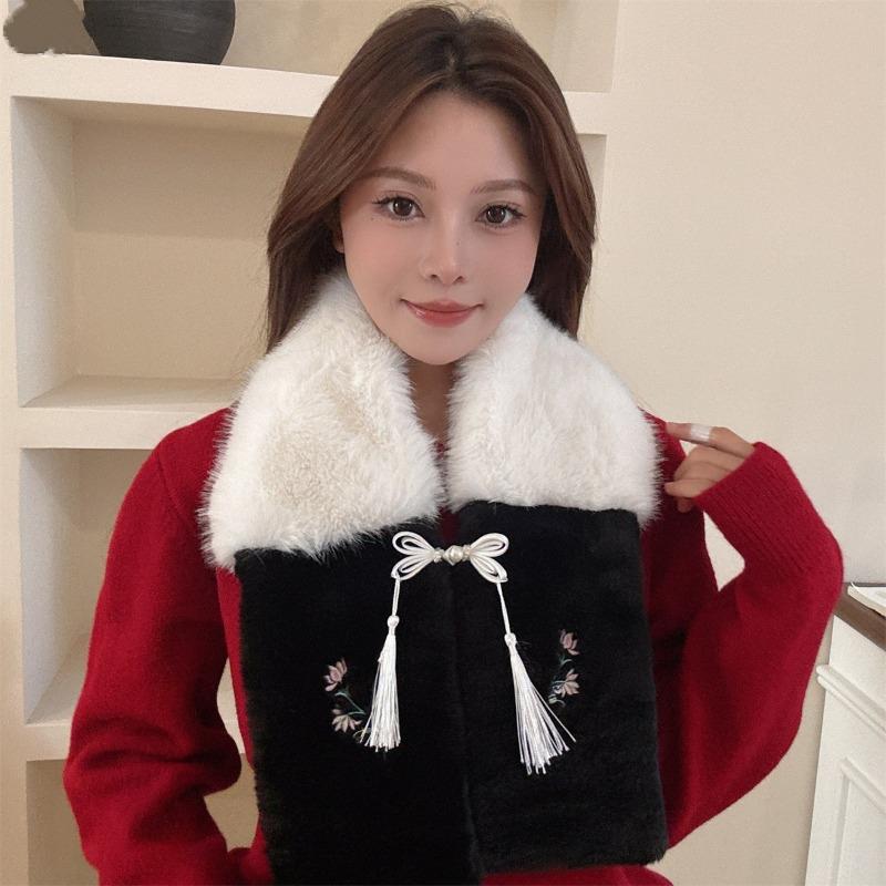 New Christmas New Red New Year's Day Scarf Women's Winter Warm Atmosphere Versatile Scarf